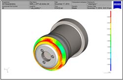 Coordinate measuring machine inspection of a precision electron gun